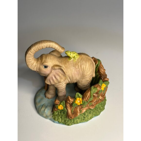 VTG Franklin Mint 1988 Safari Surprises Elephant 3.5" Wildlife Porcelain Ceramic - Picture 2 of 7
